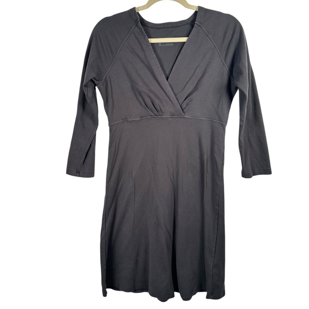 Patagonia Metairie Dress Grey V-Neck Womens Medium Casual TravelCore Summer